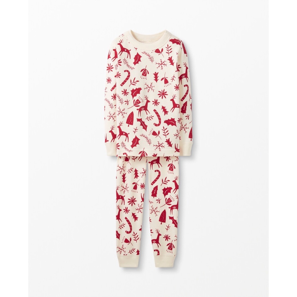 Hanna Andersson (VGUC) | organic cotton scandi Christmas long John pajama set